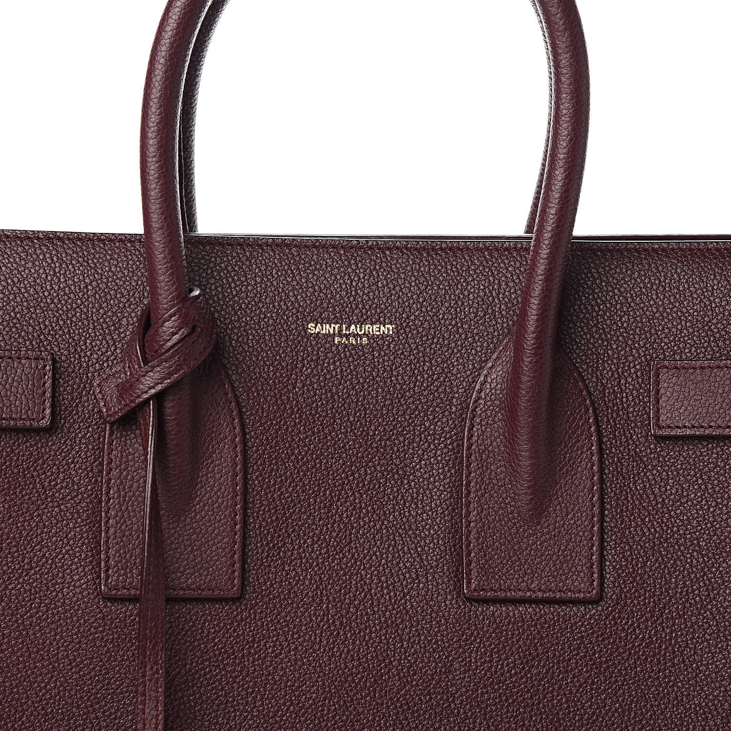 Saint Laurent Grained Calfskin Small Classic Sac De Jour Bordeaux 11 of 17
