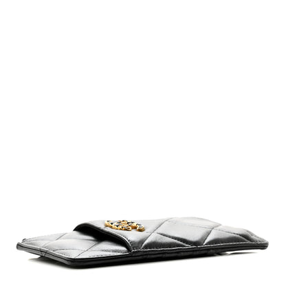 Chanel Lambskin Quilted Chanel 19 Phone and Card Holder Black 4 of 7