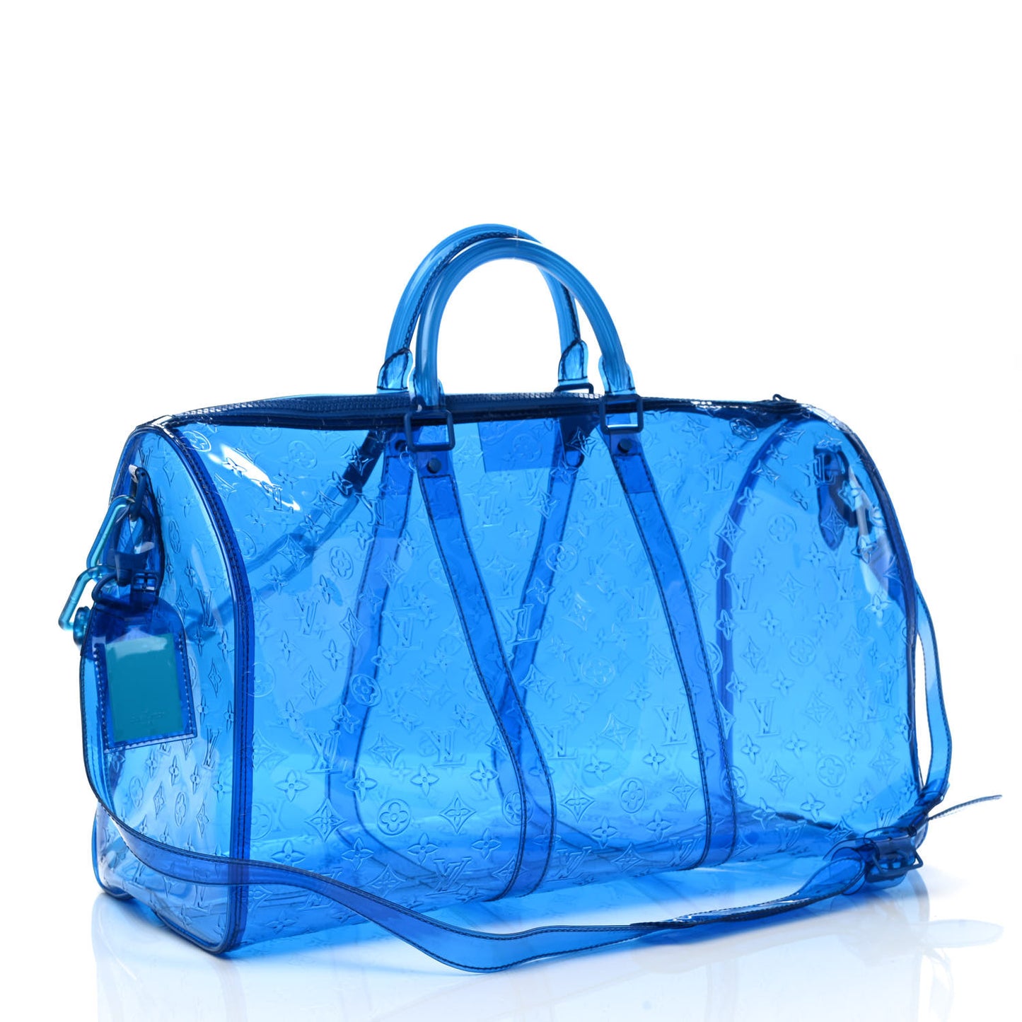 PVC Monogram Keepall Bandouliere 50 Blue