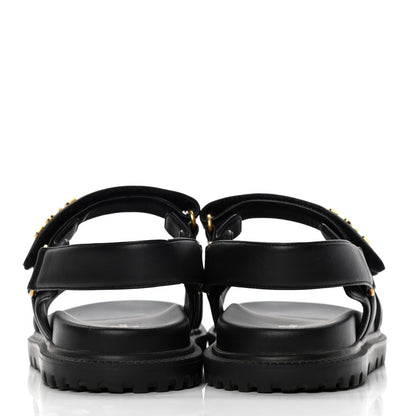 Christian Dior Lambskin Dioract Sandals 40.5 Black 6 of 8
