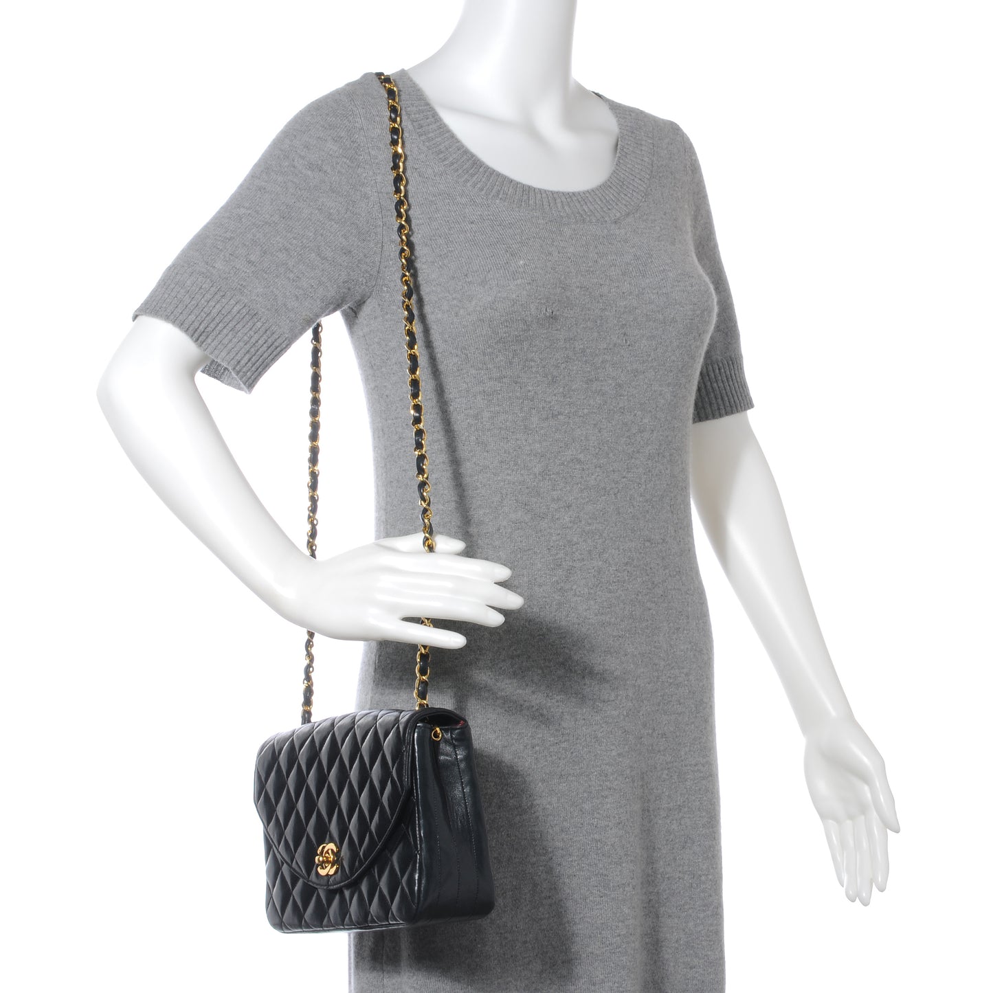 Lambskin Small Single Flap Black