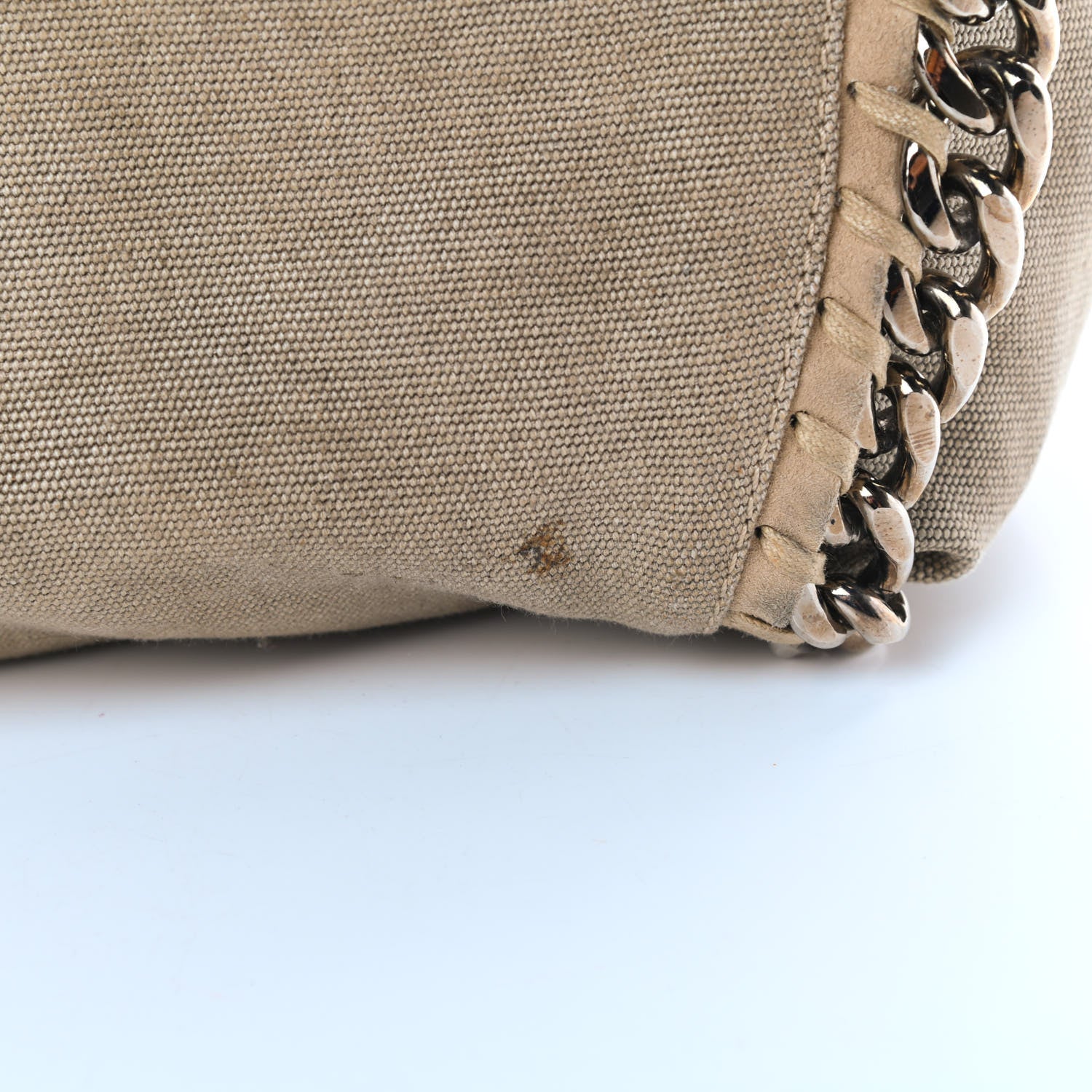 Stella McCartney Linen Falabella Tote Beige 10 of 12