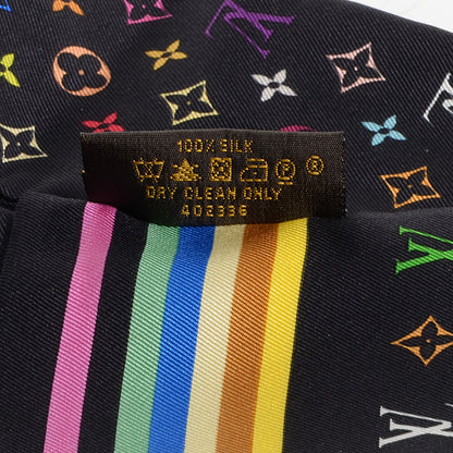 Louis Vuitton Silk Monogram Multicolor Bandeau Black 4 of 4
