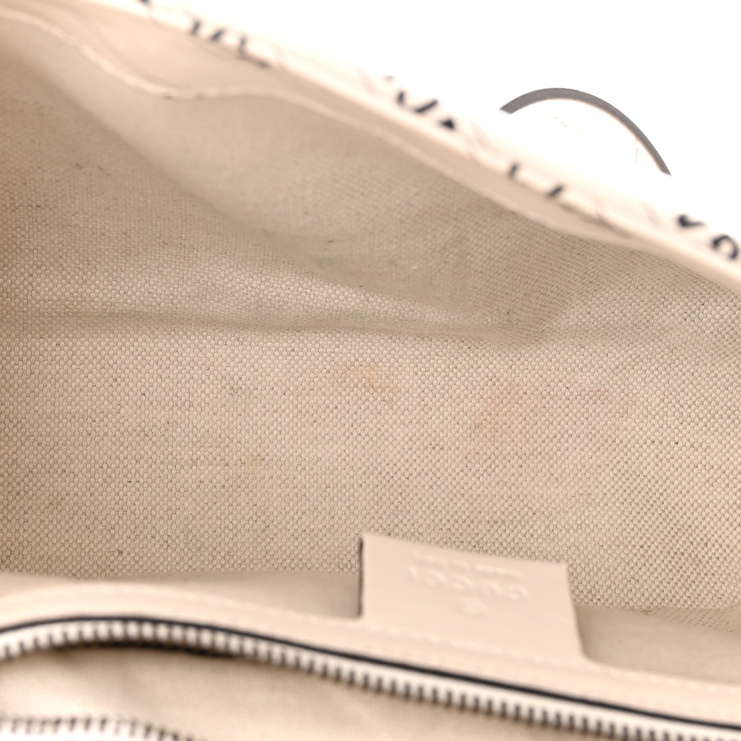 X BALENCIAGA Calfskin Matelasse Logo Print Small GG Marmont Shoulder Bag White