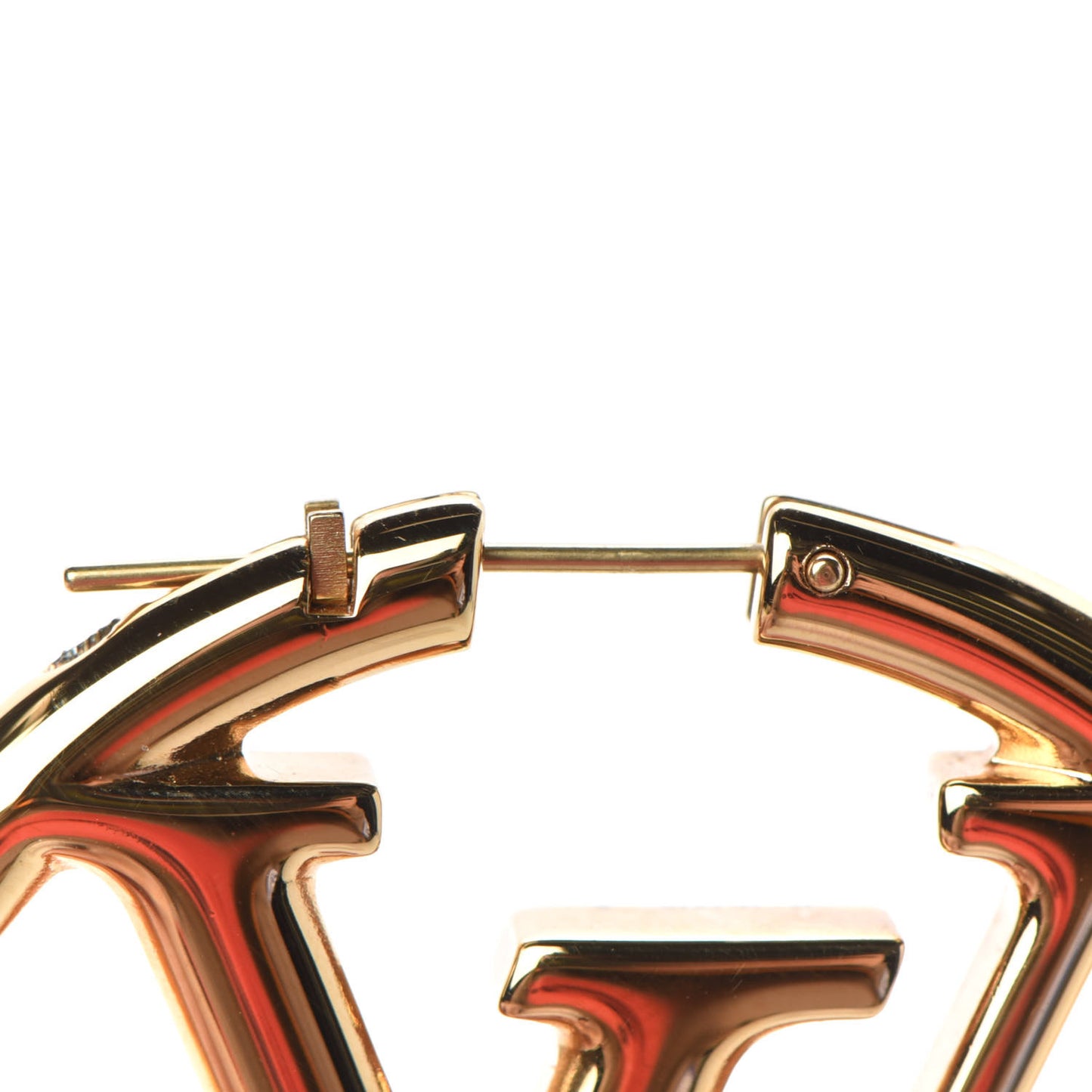Metal Louise Hoop Earrings Gold