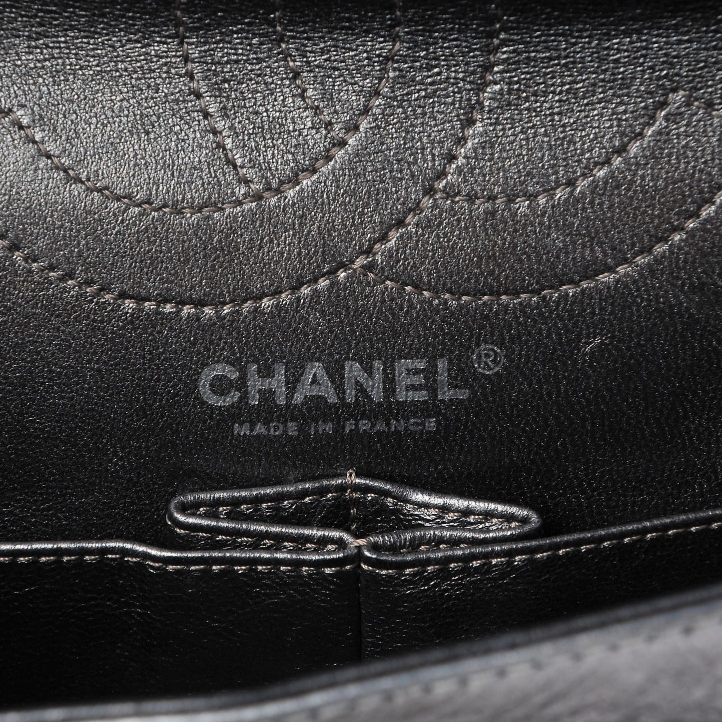 Metallic Aged Calfskin Quilted 2.55 Reissue 226 Flap Dark Silver