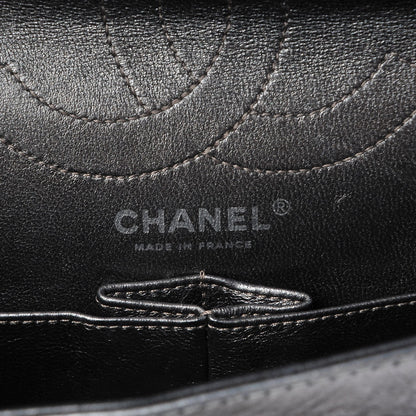 Chanel Metallic Aged Calfskin Quilted 2.55 Reissue 226 Flap Dark Silver 6 of 7