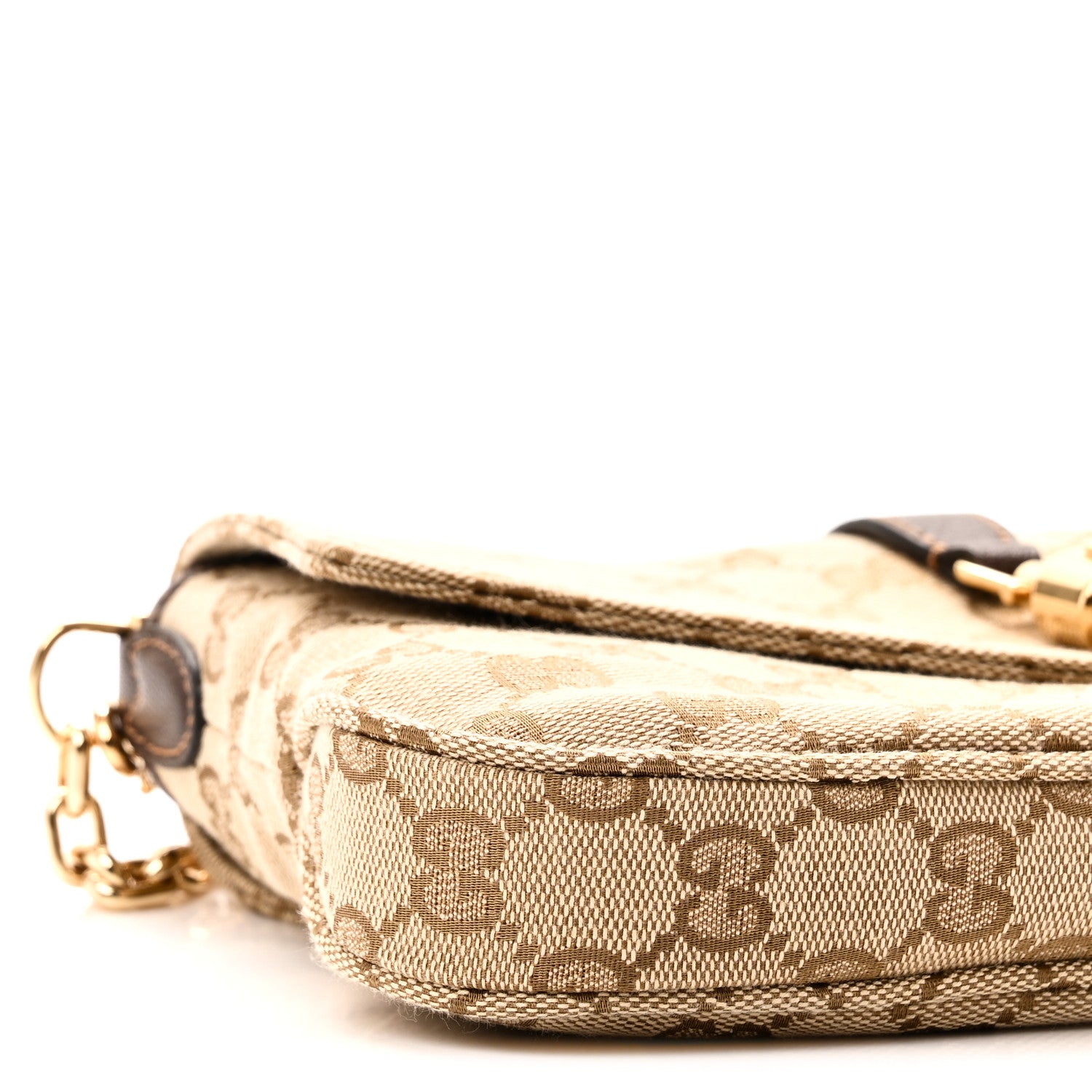 Gucci GG Supreme Medium Aperitivo Shoulder Bag Sand Dark Brown 8 of 9