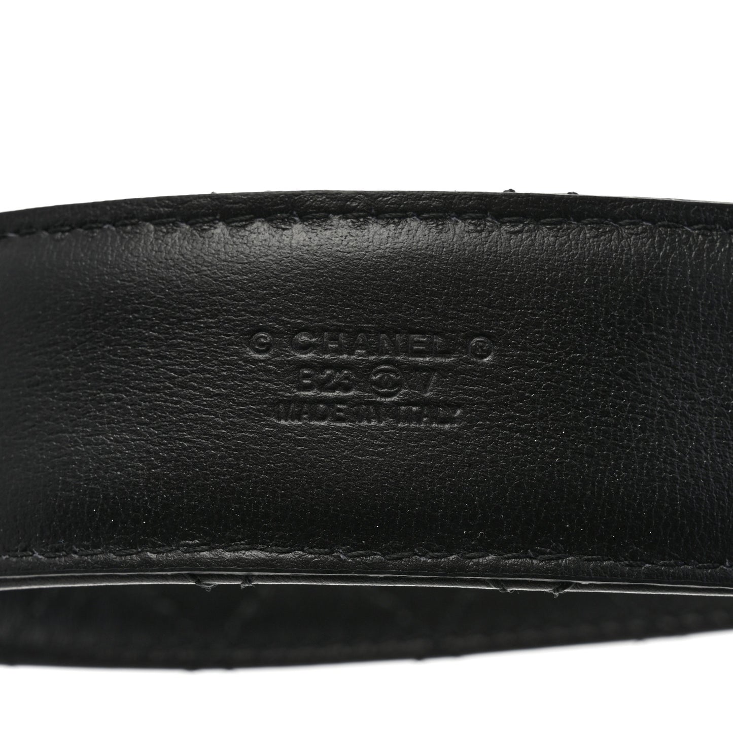 Lambskin CC Chain Belt 80 32 Black