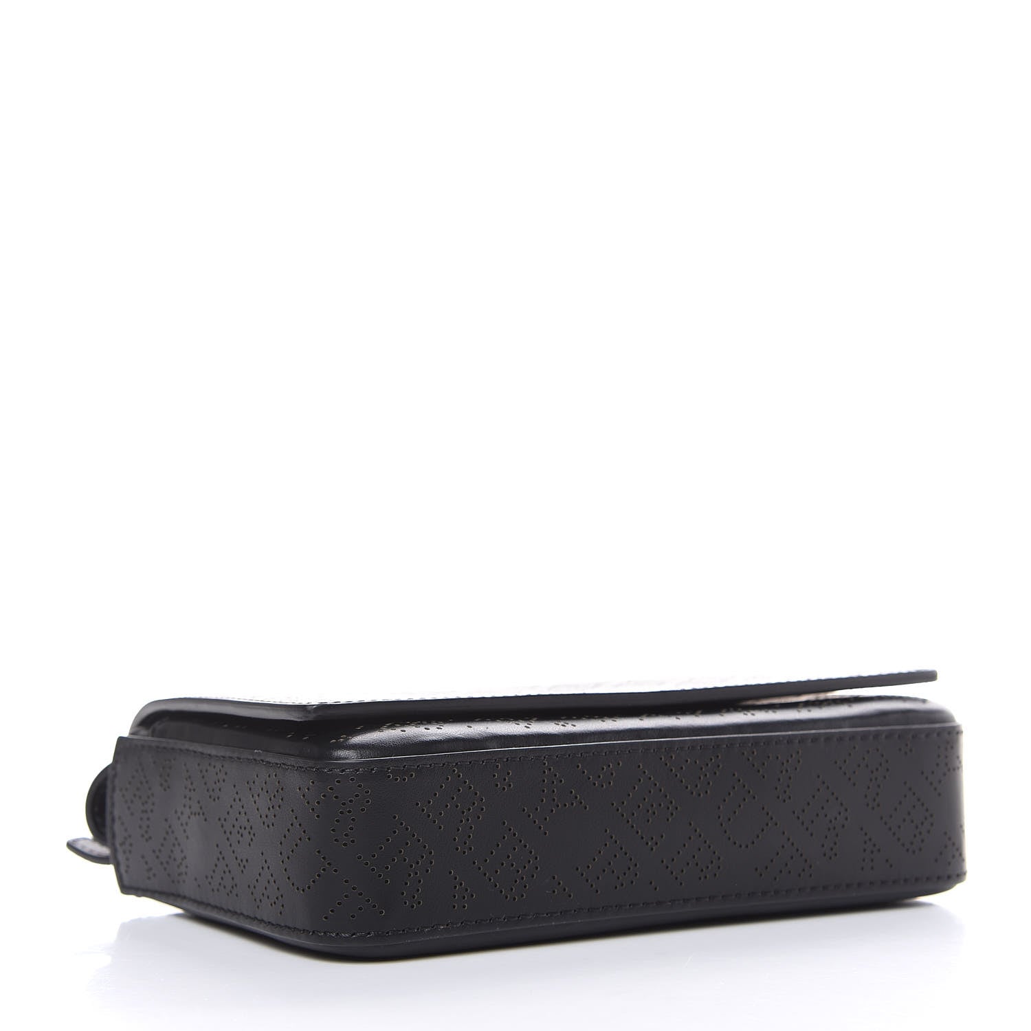 Burberry Calfskin Perforated Logo Hampshire Crossbody Black 5 of 13