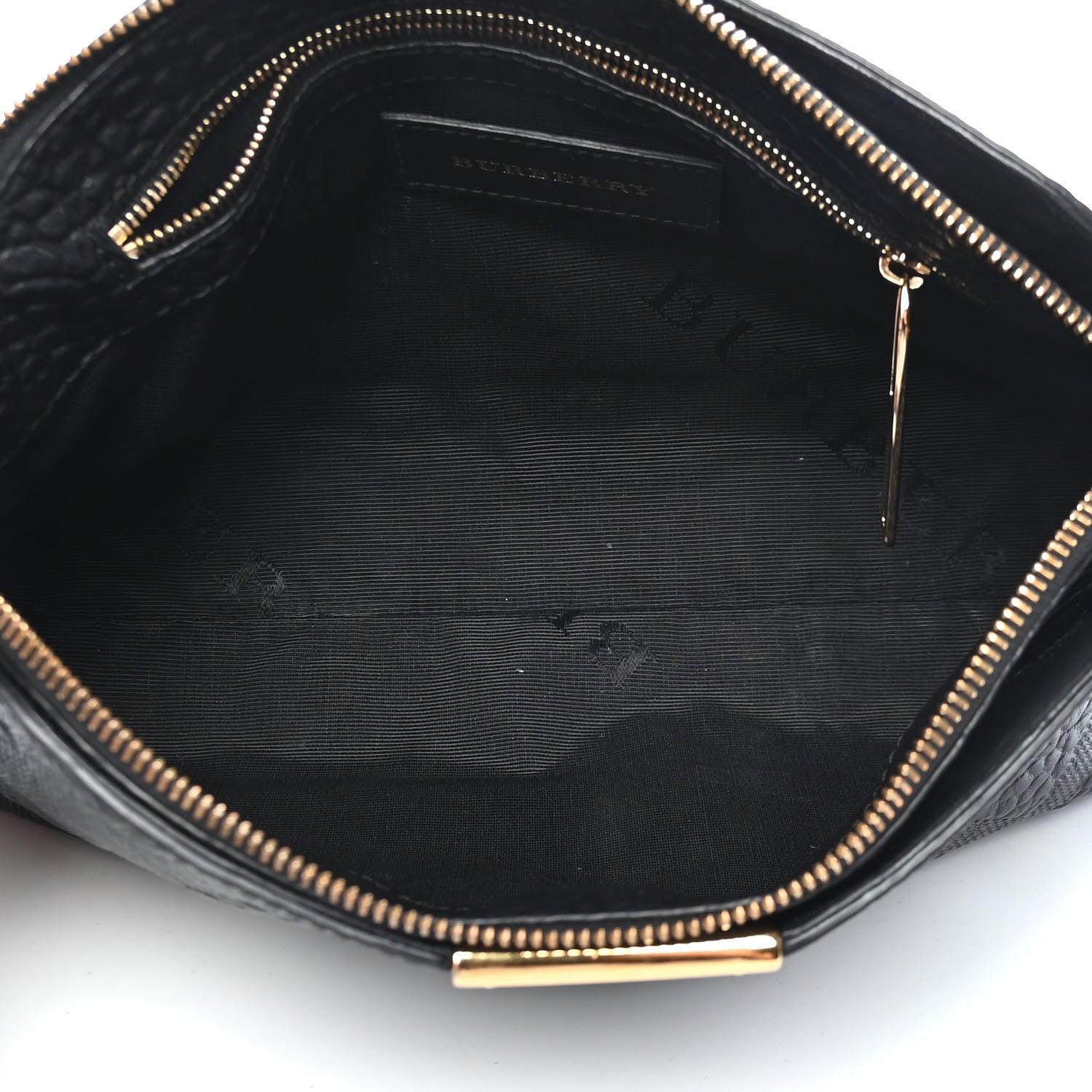 Burberry Signature Grain Calfskin Check Embossed Small Chichester Crossbody Clutch Bag Black 5 of 9