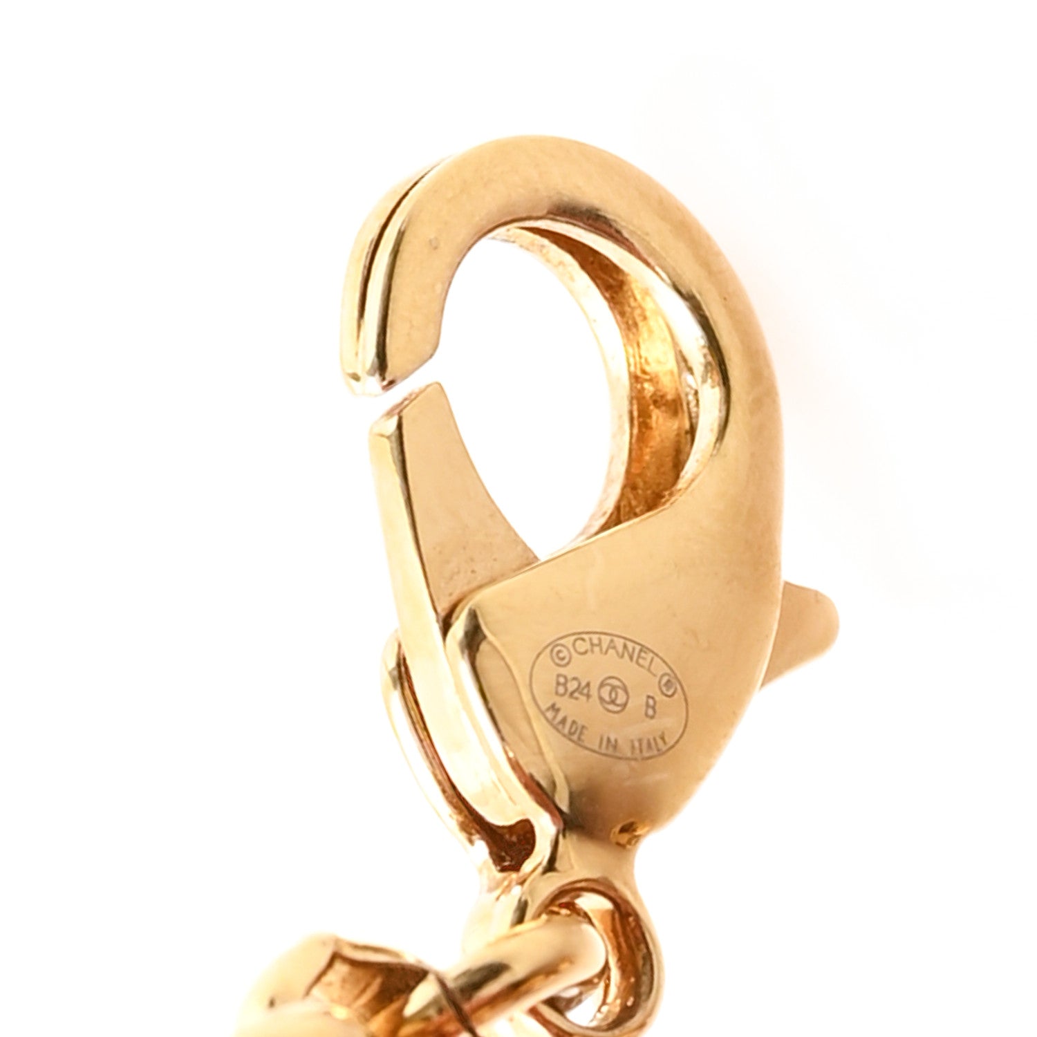 Chanel Metal Enamel CC Chain Necklace Gold Black 4 of 4