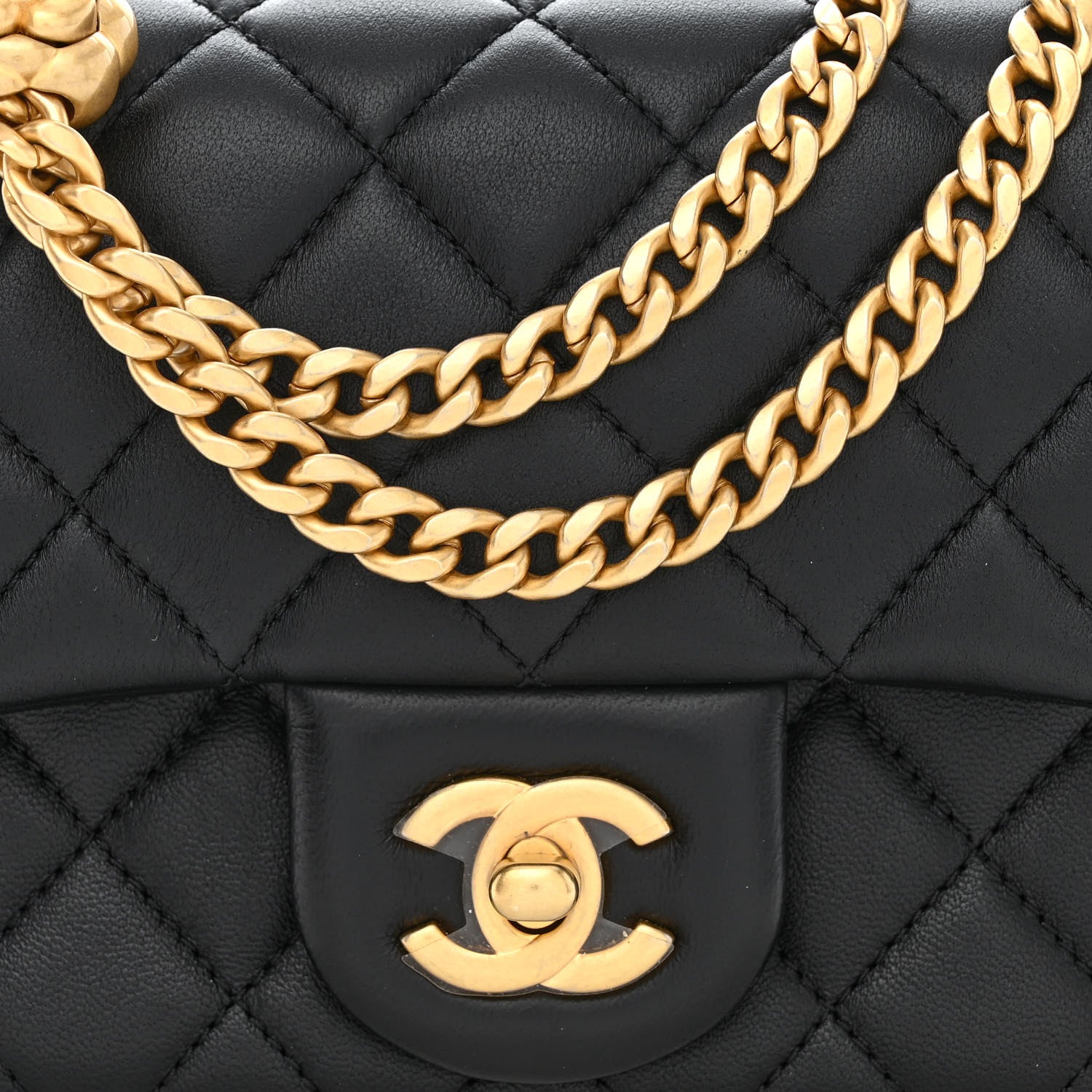 Chanel Lambskin Quilted Mini Sweet Camellia Flap Black 8 of 12