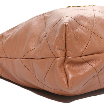 Chanel Shiny Calfskin Quilted Small Chanel 22 Beige 10 of 11