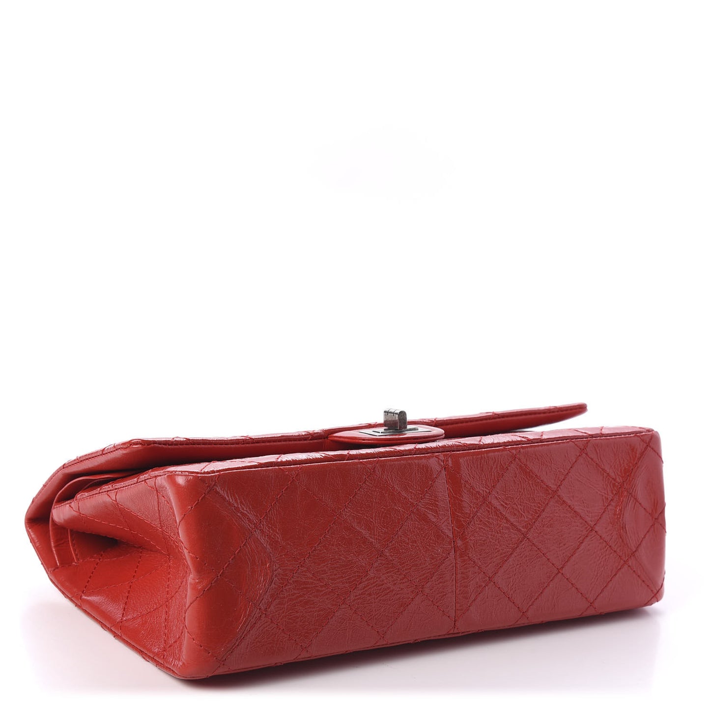 Aged Glazed Calfskin Quilted 2.55 Reissue 226 Flap Red