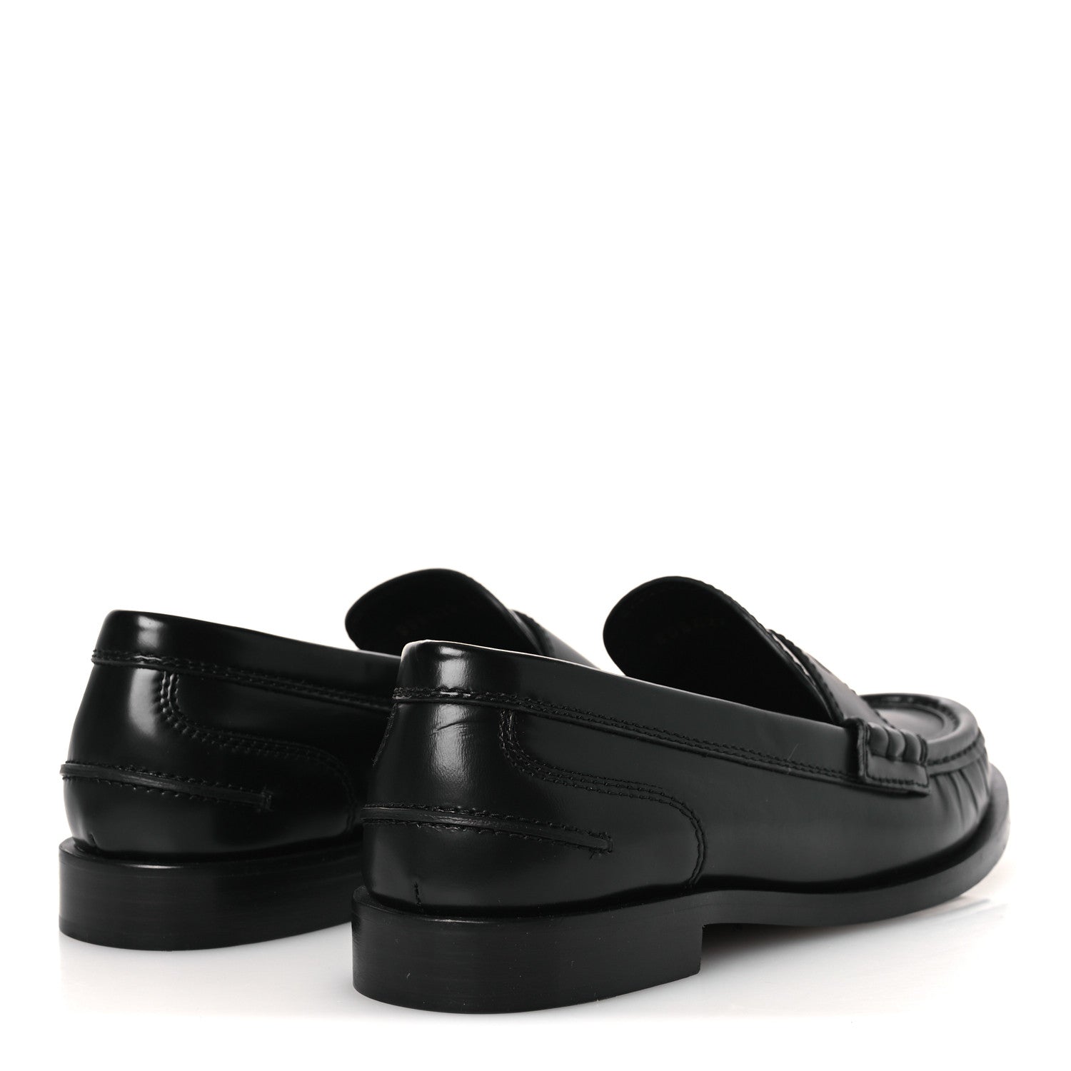 Fendi Vitello Logo Loafers 39.5 Black 5 of 10