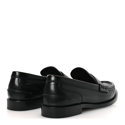 Fendi Vitello Logo Loafers 39.5 Black 5 of 10