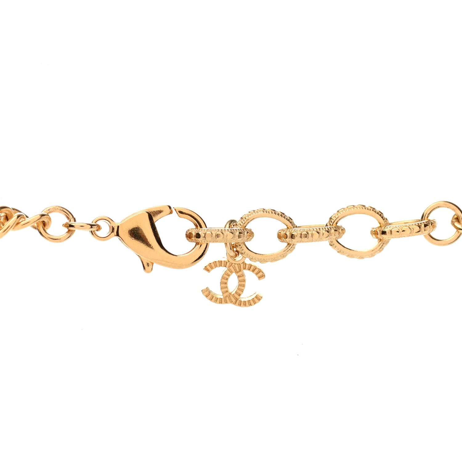Chanel ID Dog Tag Charm Necklace Gold 5 of 6