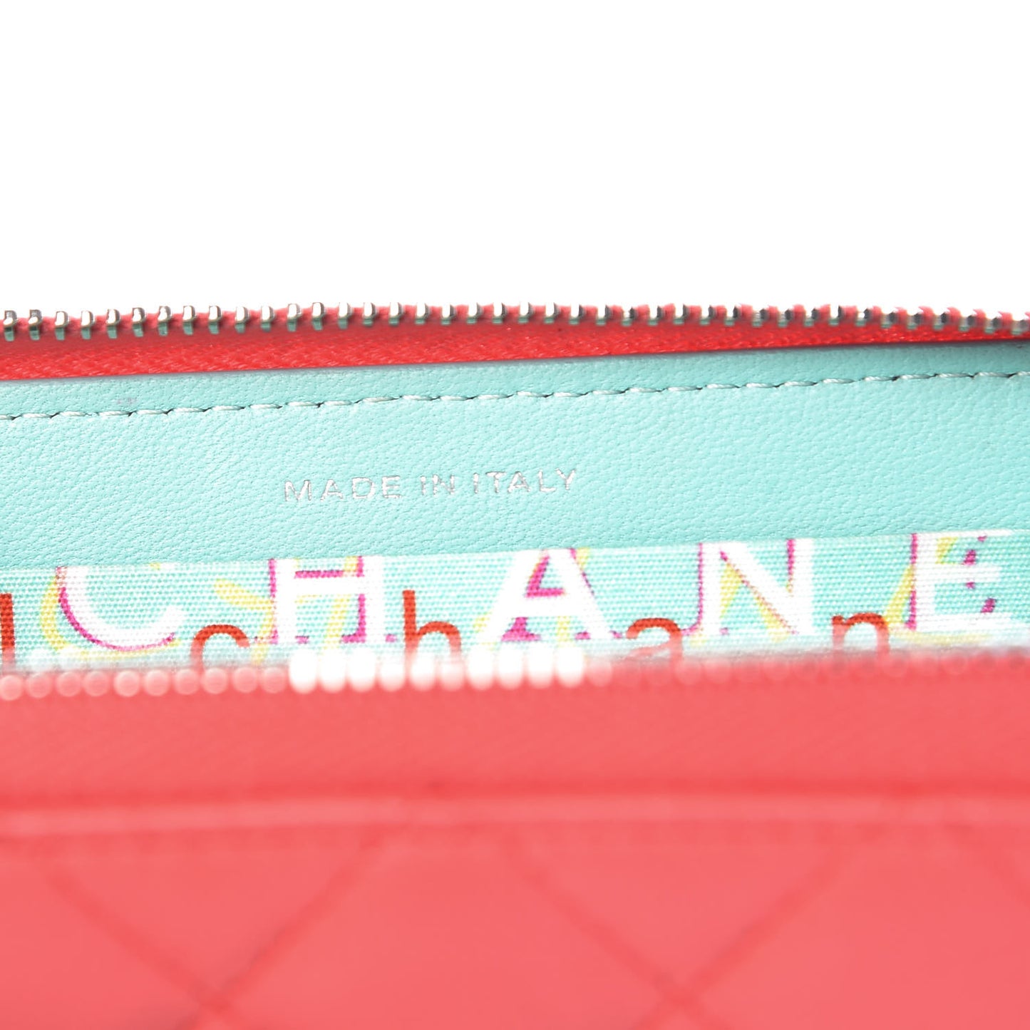 Lambskin Quilted Small Zip Around Wallet Pink