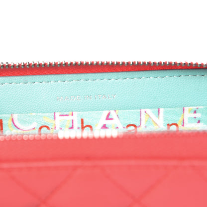 Chanel Lambskin Quilted Small Zip Around Wallet Pink 7 of 9