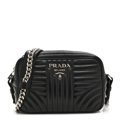 Prada Soft Calfskin Diagramme Camera Bag Black 1 of 10