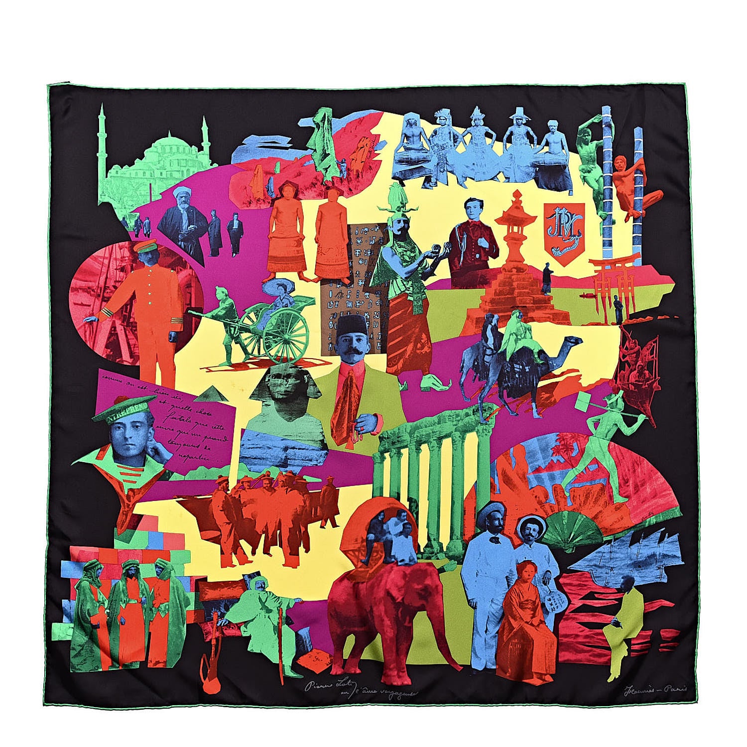 Hermes Silk Pierre Loti L'Ame Voyageuse Scarf 90 1 of 4