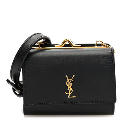 Saint Laurent Smooth Calfskin Monogram Rider Belt Bag Black 1 of 9