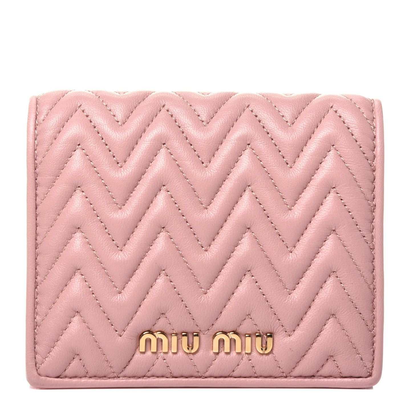 Nappa Matelasse Compact Wallet Orchidea
