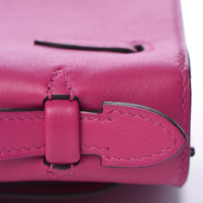 Hermes Swift Kelly Pochette Clutch Rose Pourpre 26 of 28