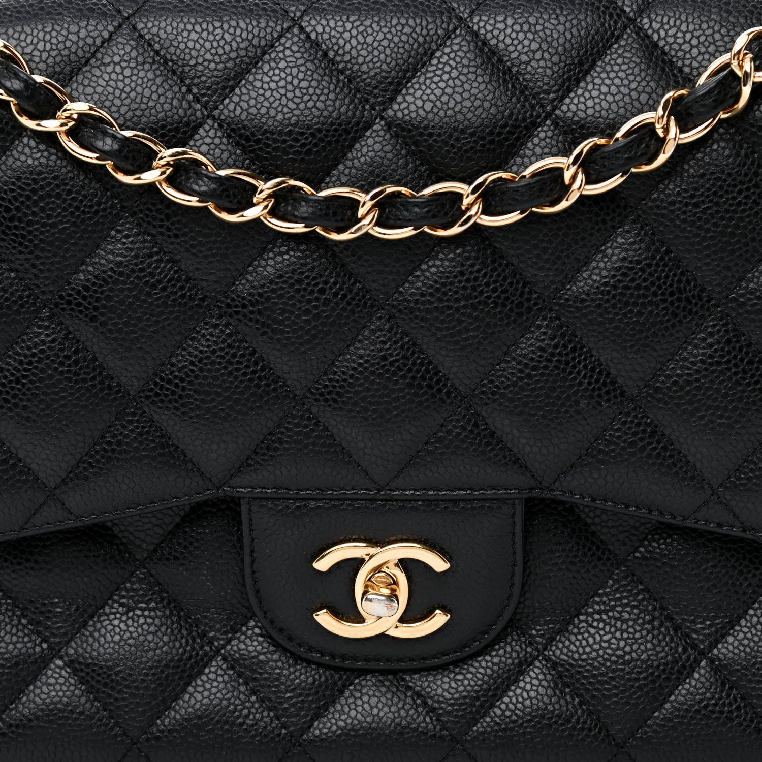 Chanel Caviar Quilted Jumbo Double Flap Black 8 of 13