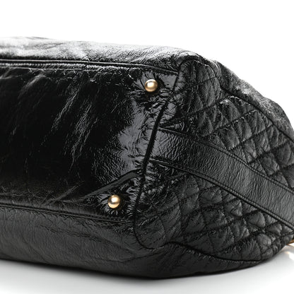 Chanel Vinyl Medium Rock and Chain Bowler Black 9 of 13