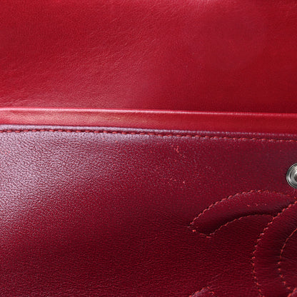 Chanel Patent Calfskin Quilted Medium Double Flap Dark Red 6 of 6