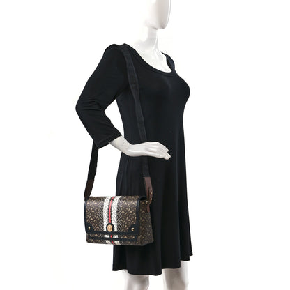 Burberry E-Canvas Monogram Stripe Note Crossbody Bag Bridle Brown 2 of 8