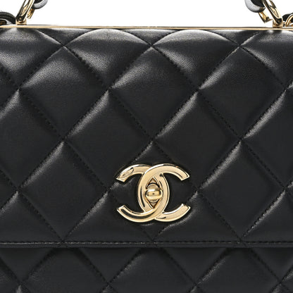 Chanel Lambskin Quilted Medium Trendy CC Flap Dual Handle Bag Black 8 of 10