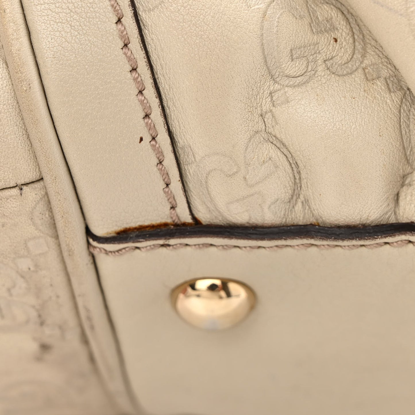 Guccissima Pop Bamboo Top Handle Tote Off White