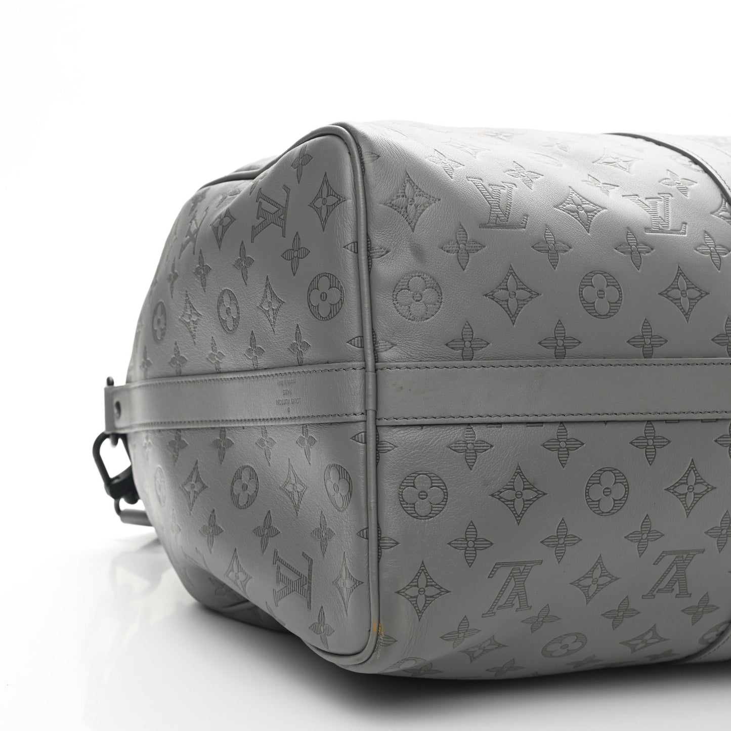 Calfskin Monogram Shadow Keepall Bandouliere 50 Anthracite gray