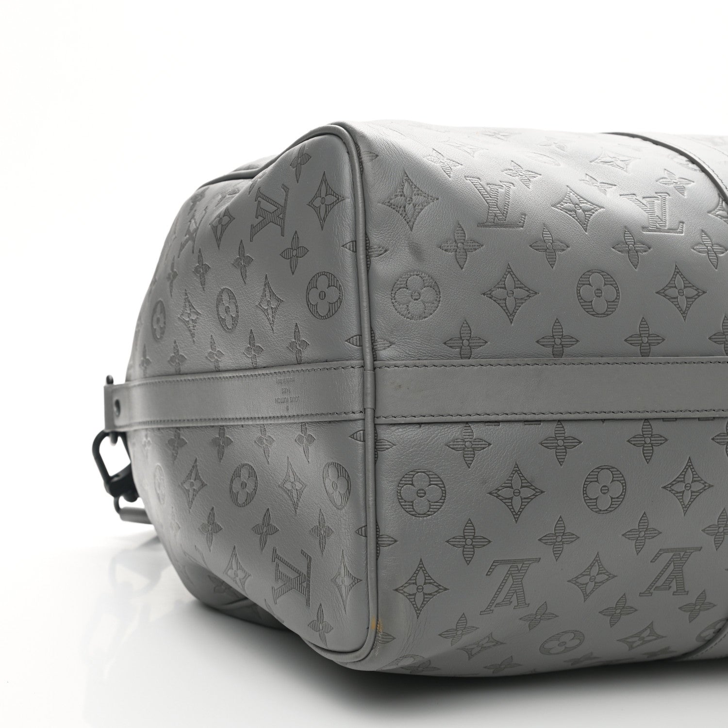 Louis Vuitton Calfskin Monogram Shadow Keepall Bandouliere 50 Anthracite gray 7 of 8