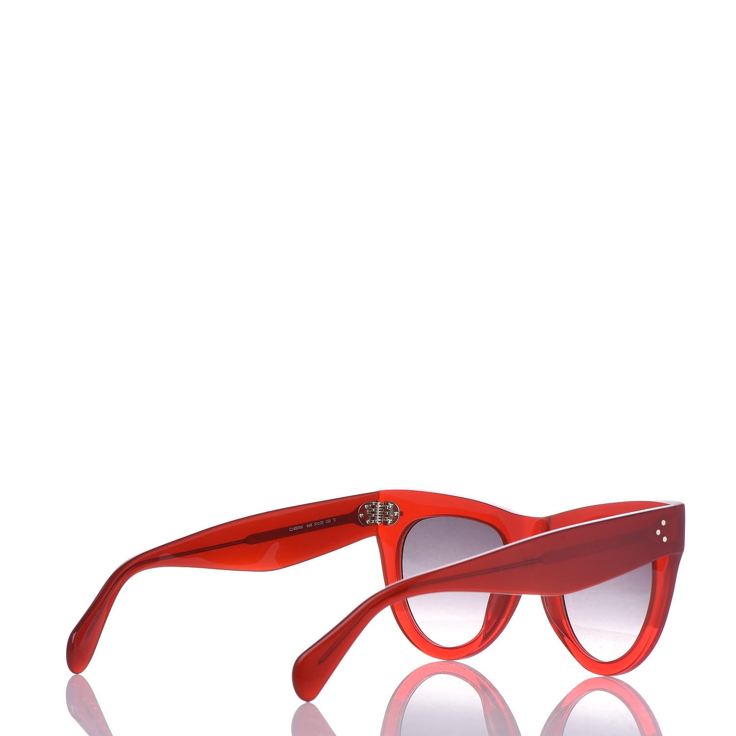 Celine Acetate Cat Eye Sunglasses CL400616 Red 4 of 7