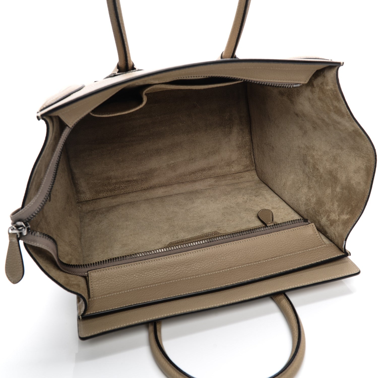 Celine Drummed Calfskin Mini Luggage Dune 5 of 9