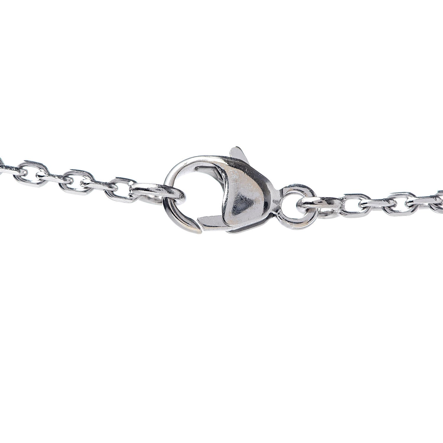 Van Cleef & Arpels 18K White Gold Grey Mother of Pearl Diamond Butterfly Pendant Necklace 4 of 7
