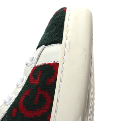 Gucci Terry Cloth GG Monogram Web Womens Ace Sneakers 36 Green Red 13 of 15