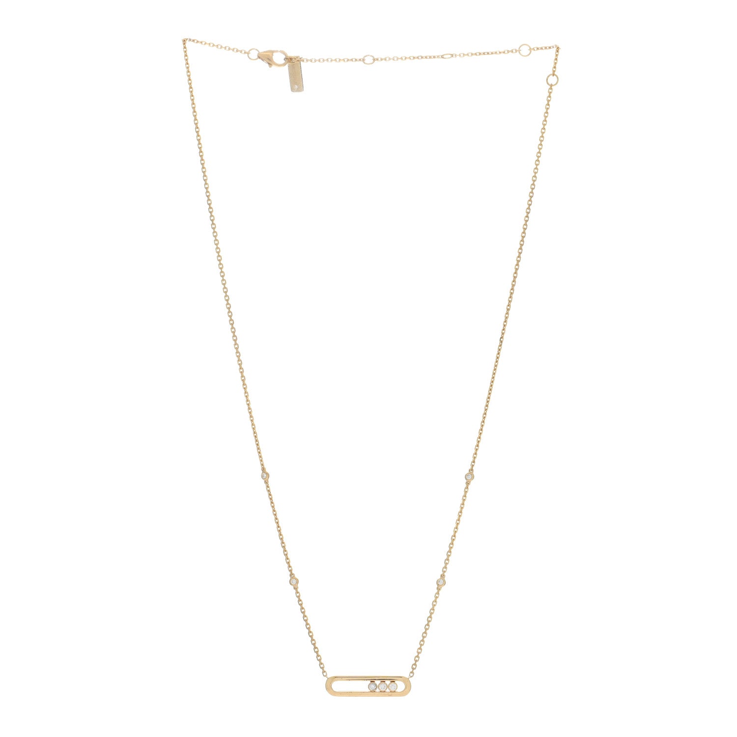 Messika 18K Yellow Gold Diamond Baby Move Necklace 2 of 5