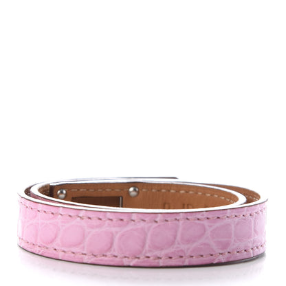 Hermes Matte Alligator Kelly Double Tour Bracelet T2 5P Pink 3 of 6