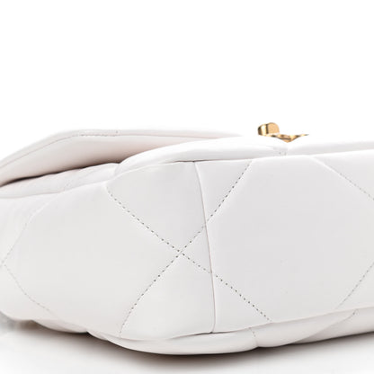 Chanel Lambskin Quilted Medium Chanel 19 Flap White 10 of 11