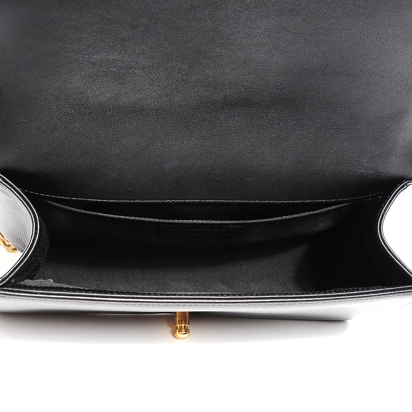 Calfskin Medium Boy Flap Black
