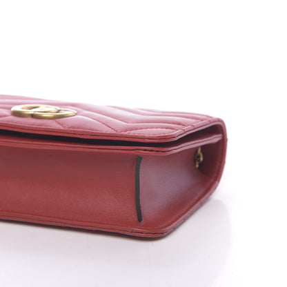 Gucci Calfskin Matelasse GG Marmont Mini Bag Hibiscus Red 8 of 10