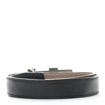 Hermes Swift Epsom 24mm H Belt 75 Black Etoupe 2 of 5