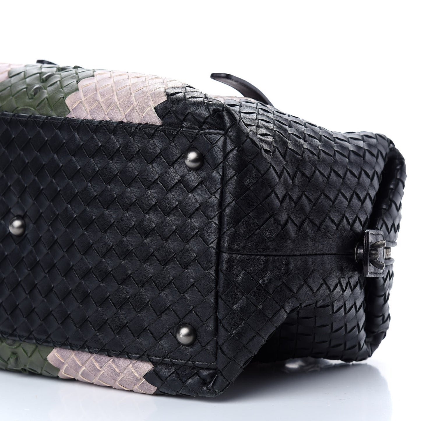 Nappa Intrecciato Rings Satchel Multicolor