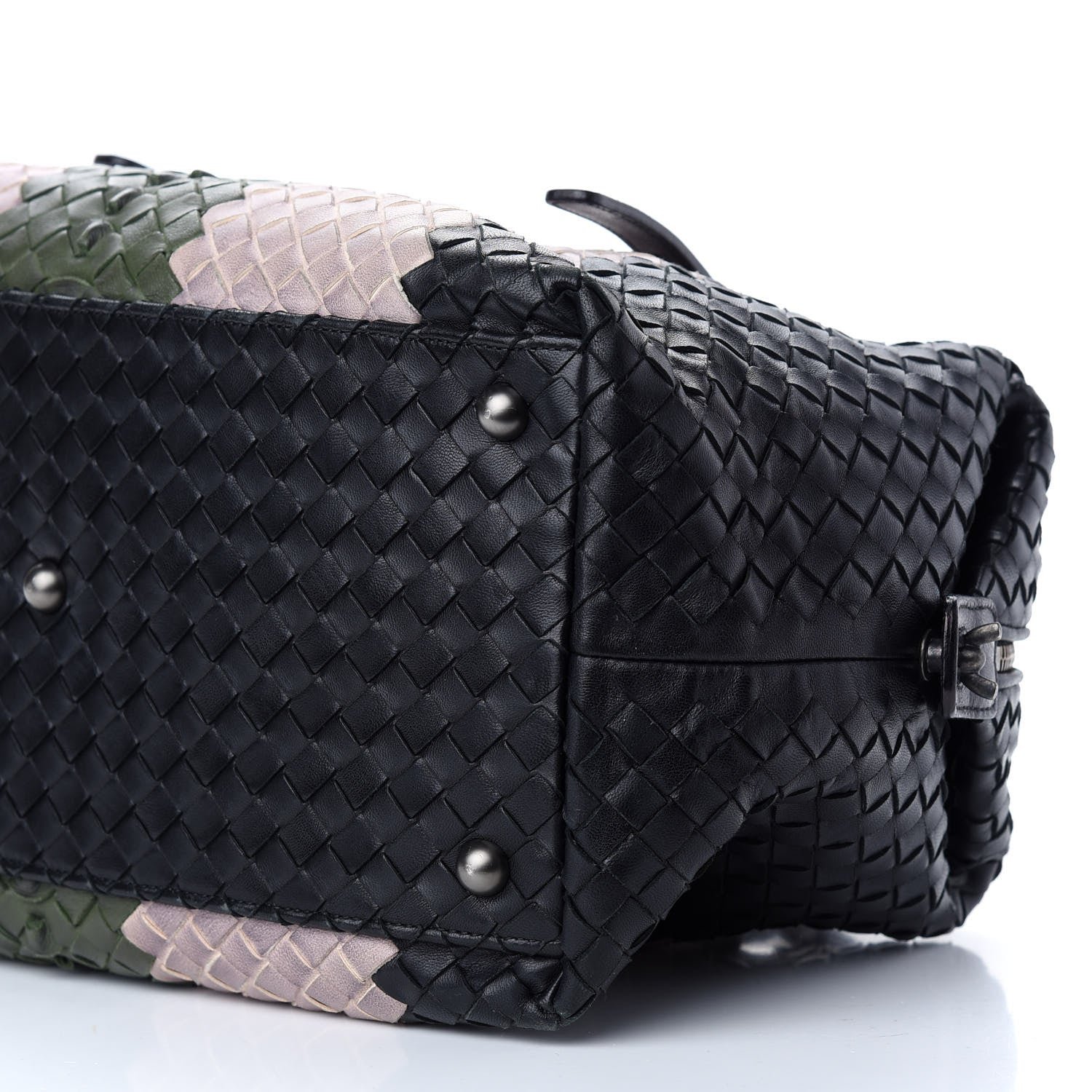 Bottega Veneta Nappa Intrecciato Rings Satchel Multicolor 8 of 8