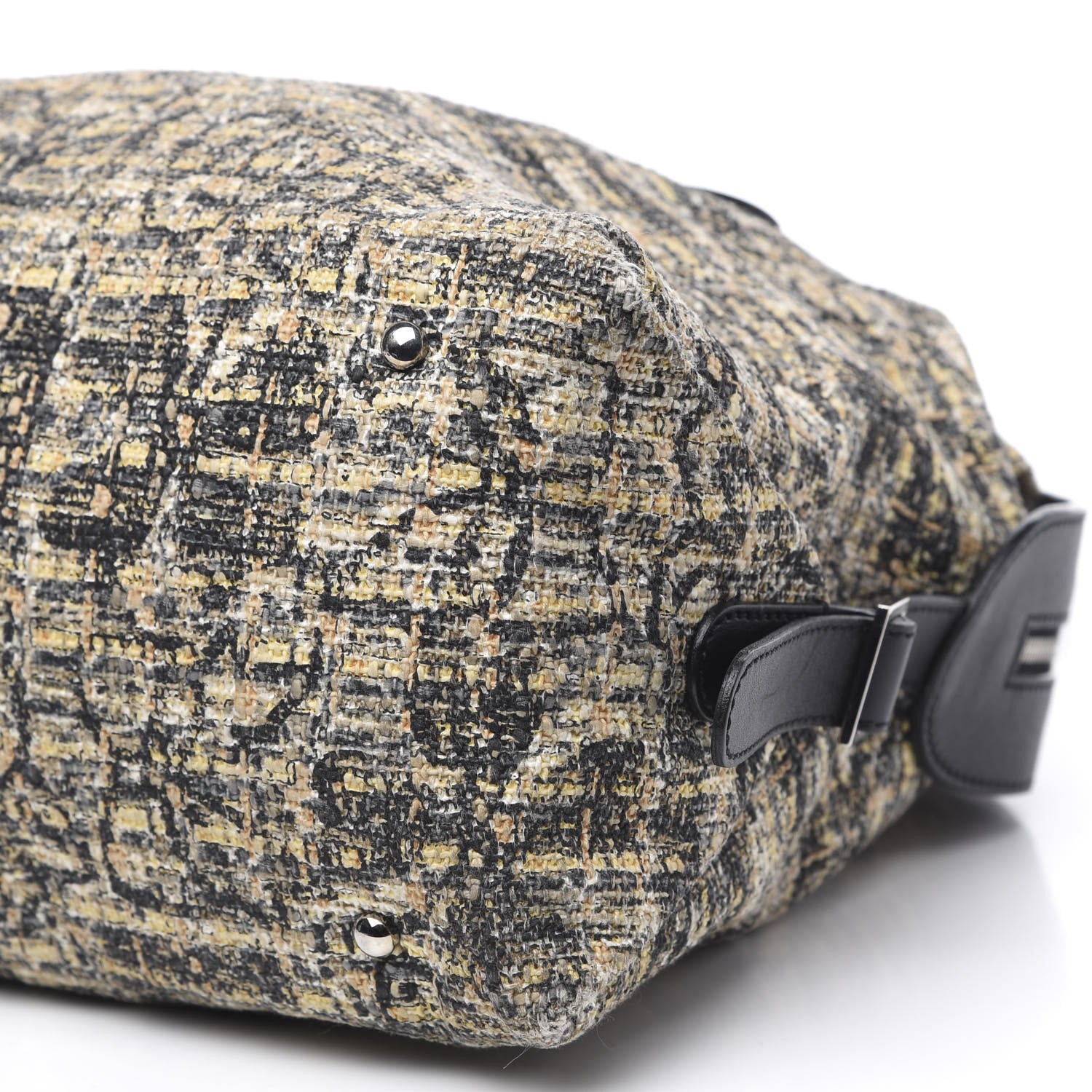 Chanel Tweed Lambskin Large Bowler Black 9 of 10